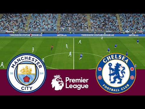 Manchester City 1 vs 1 Chelsea Premier League 23/24  - Video Game Simulation PES 2021