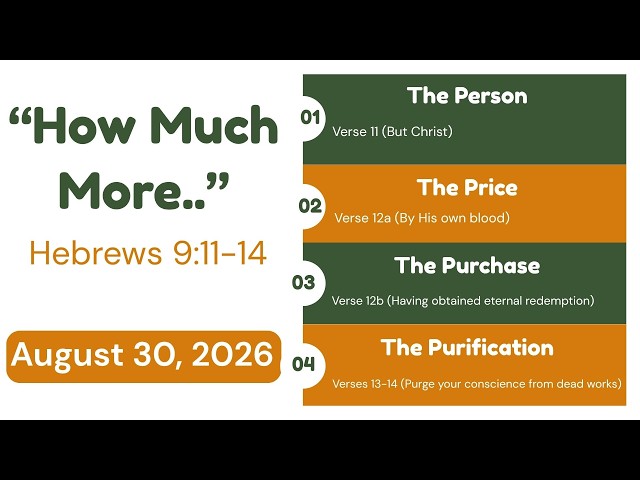 Sunday Morning Worship August 30, 2026 10:15AM
