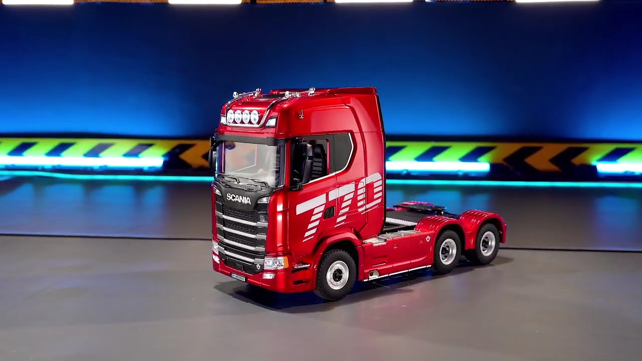 1 18 Scale 19 Channel Remote Control Trucks Scania 770 Alloy Model Toy Car Can Open the Door with Li