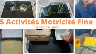 5 Activités Montessori Motricité Fine (18mois à 3 ans)