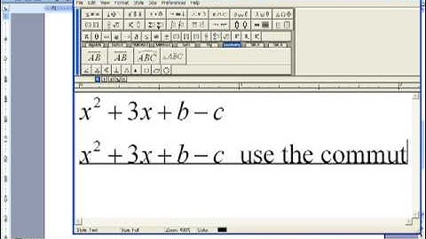 MathType Tutorial: Formatting Equations