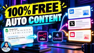 100% FREE AI Content Automation with n8n | Google Sheets + Gemini