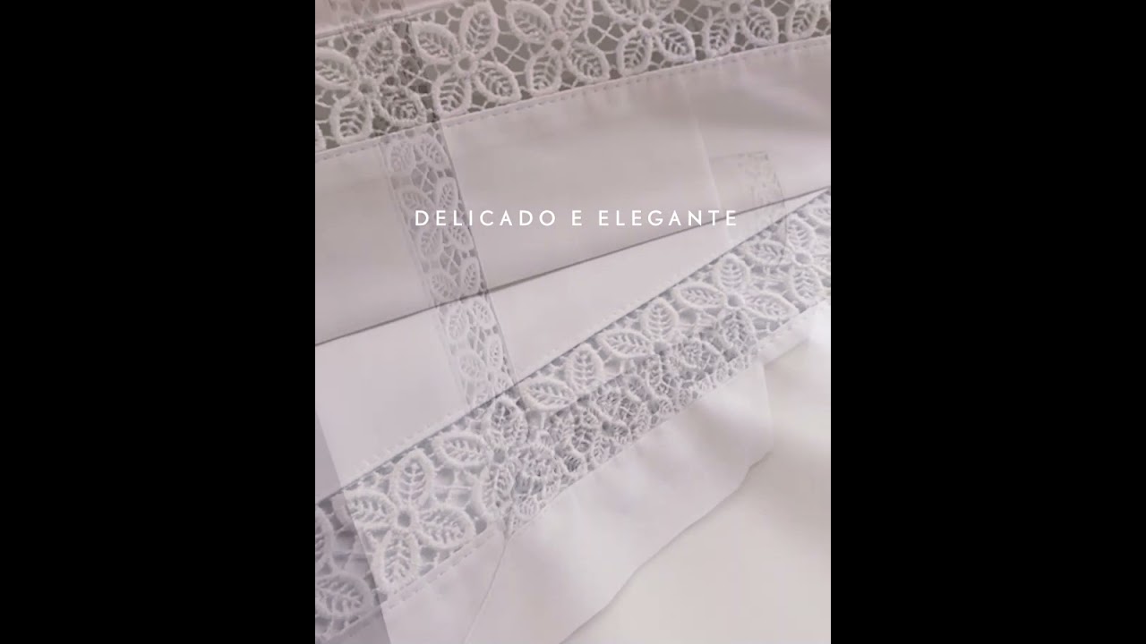 Jogo de Lençol Firenze 100% Algodão 300 fios - Aplicação de bordado - Scavone Enxovais