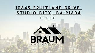 10849 FRUITLAND DRIVE, UNIT 101, STUDIO CITY, CA 91604