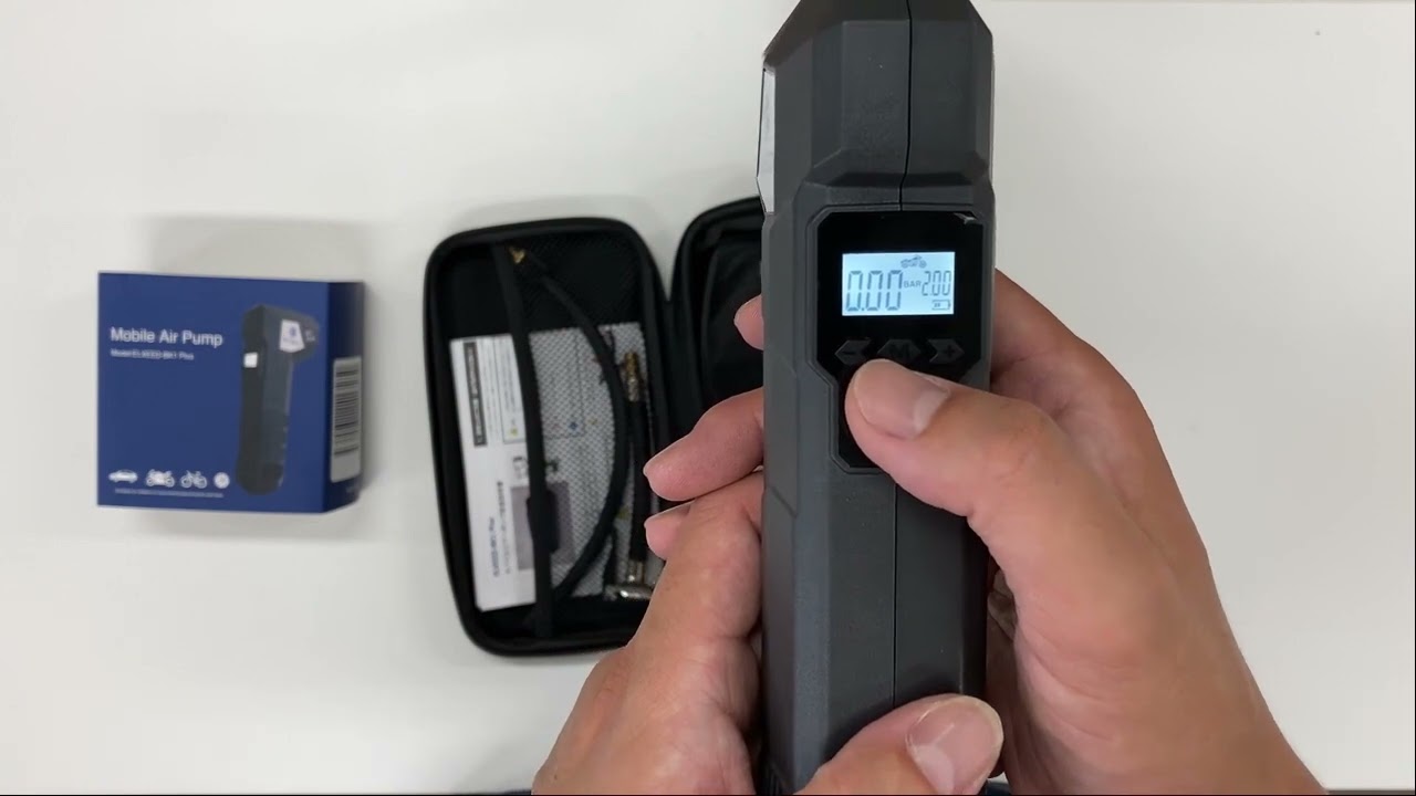モバイル電動エアポンプ「ELXEED BK1 Plus」 - YouTube