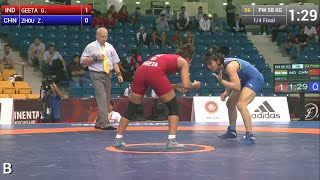 G. Geeta Ind Df. Z. Zhou Chn Fw 58 Kg 14