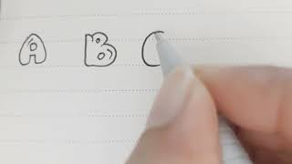 How to Draw Alphabets in Bubble Letters I Graffiti Letters I A-Z
