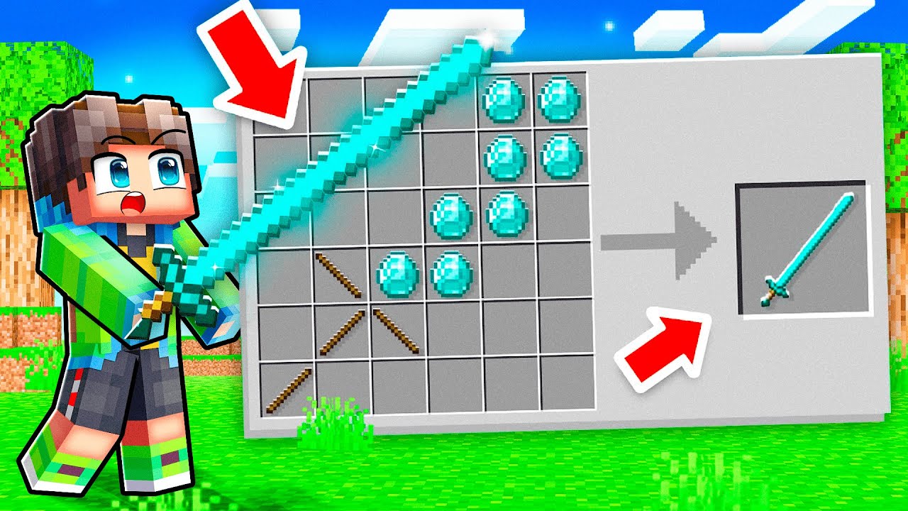 Minecraft mais je peux CRAFT des items GÉANTS..