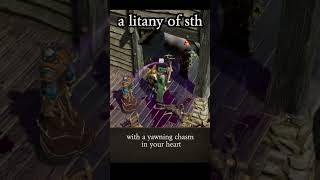 a litany of sth — Divinity: Original Sin 2 dialogue scene
