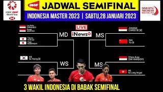 Jadwal Semifinal Indonesia Master 2023 Hari ini | Jadwal Semifinal Badminton Hari ini |Live Inews Tv