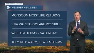 Widespread rain with a few strong storms today and tomorrow