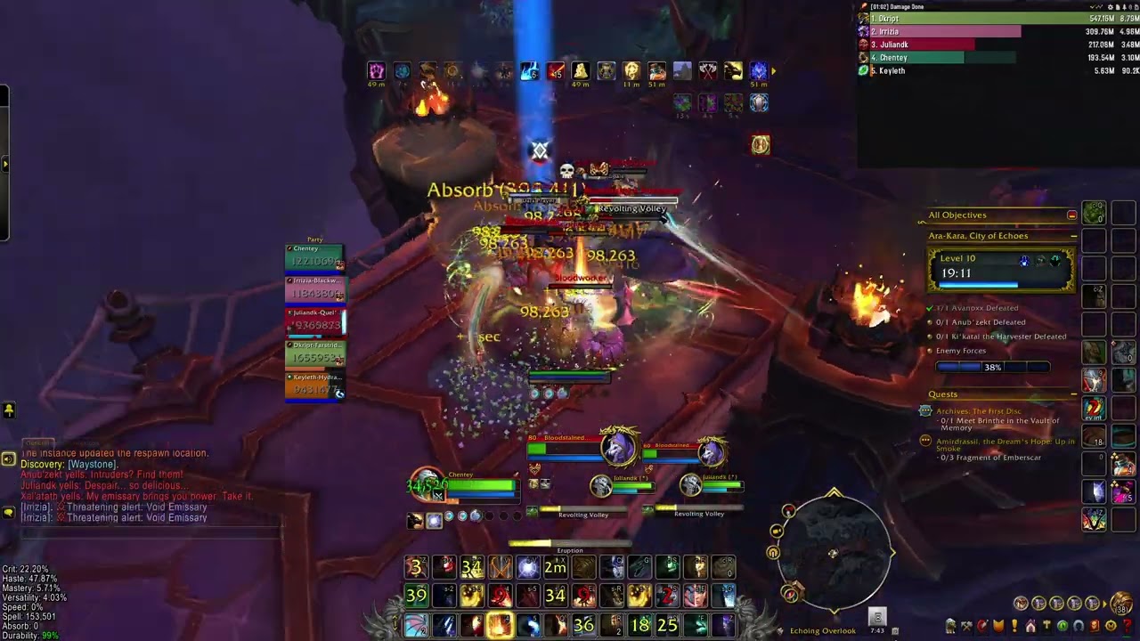 WoW TWW 11.2.7 scalecommander augmentation evoker pve Ara-Kara, City of Echoes Mythic +10