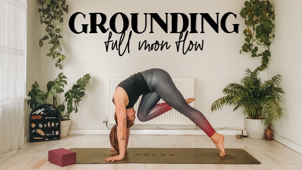 25 minute 🌕 GROUNDING FULL MOON YOGA FLOW 🌕 connect with the Earth