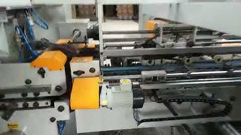 HRB PACK FULLY AUTOMATIC FOLDER GLUER MACHINE WITH AUTO STITCHER.