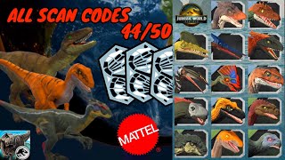 All Juric World Rebirth Play App Scan Codes 4450