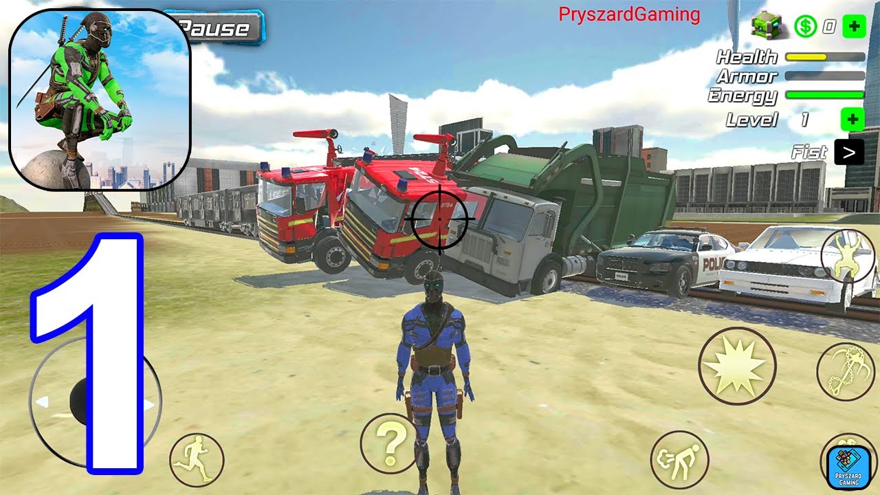 Green Rope Hero Vegas City Gameplay Walkthrough Part 1 Can Cars Stop