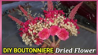 DIY BOUTONNIERE | DRIED FLOWER | WEDDING IDEAS