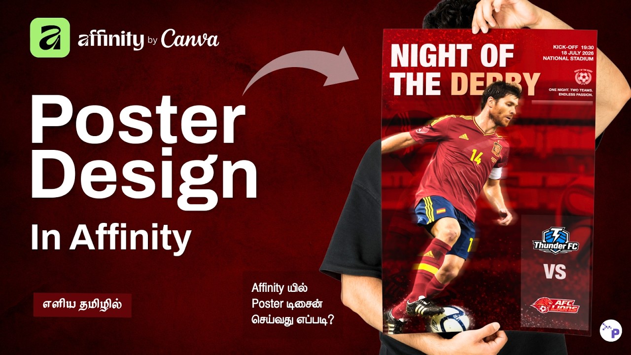 Professional Football Poster Design in Affinity V3 | Affinity Studio ...