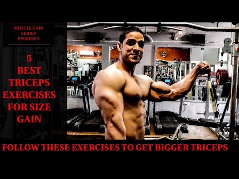 MUSCLE GAIN SERIES #EP3 | TOP 5 Triceps Exercises | Rahul Fitness Official