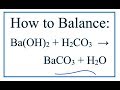 Balancing Chemical Equations and Ions