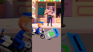Police Catch the Thief! 🚔 Funny Cartoon Police vs Thief Story#shorts