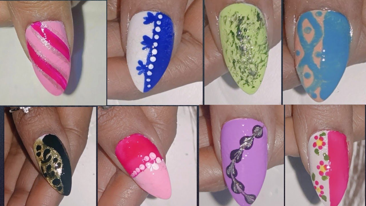 Top 8 easy nail art design 💅new nail art designs tutorial for beginners ...