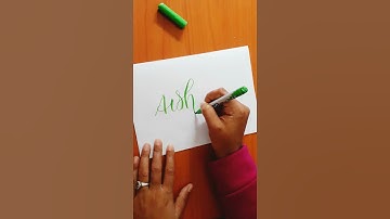 Calligraphy Writing of the Name #Aishani on request in last video with Doms Brush Pens! #Viral