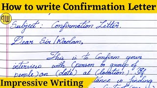 SAMPLE LETTER APPLICATION  INTERVIEW CONFIRMATION ENGLISH FORMAL|💥LETTER WRITING@ImpressiveWriting