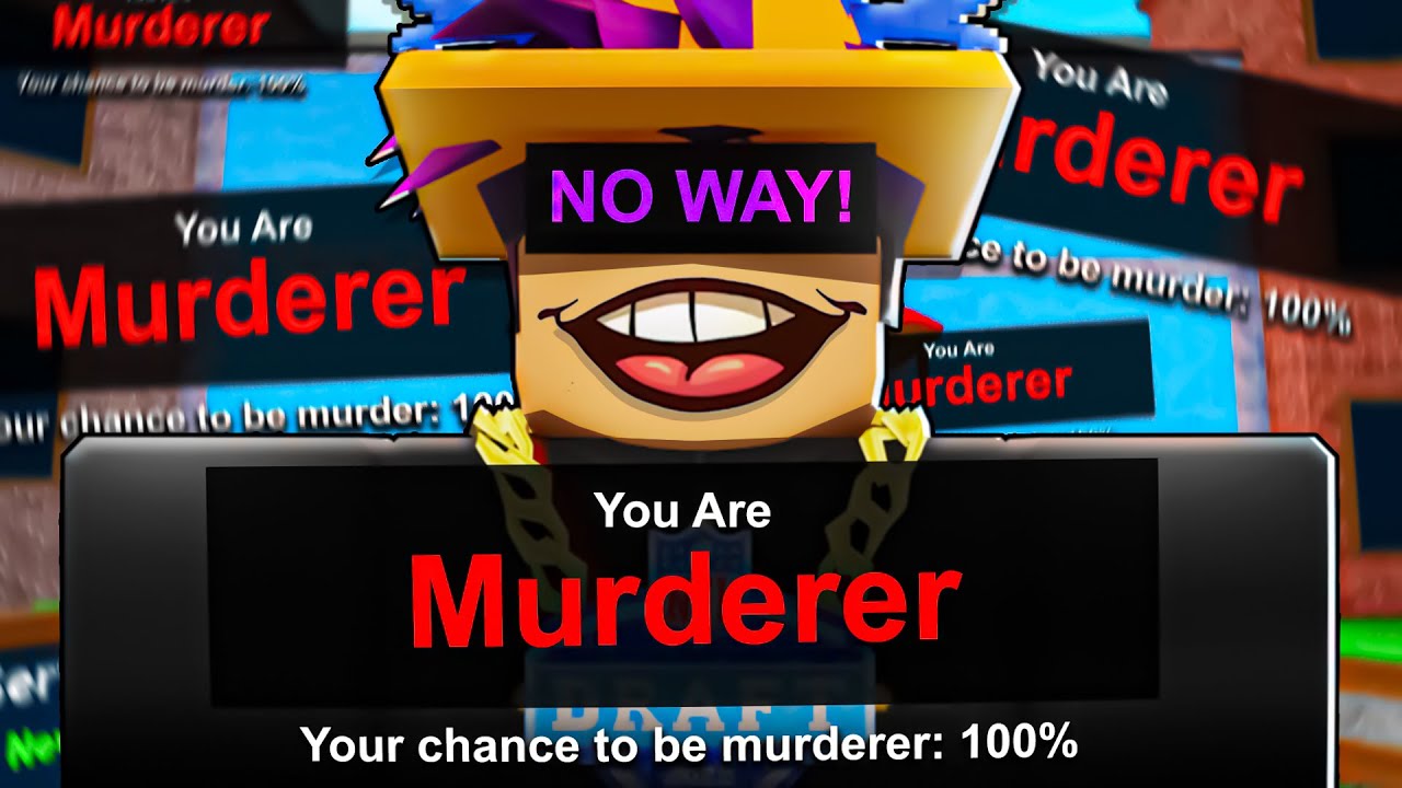 When you have to get 100% chance to get murder in mm2 - YouTube