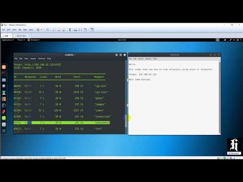 Scan directory using Wfuzz and Dirbuster