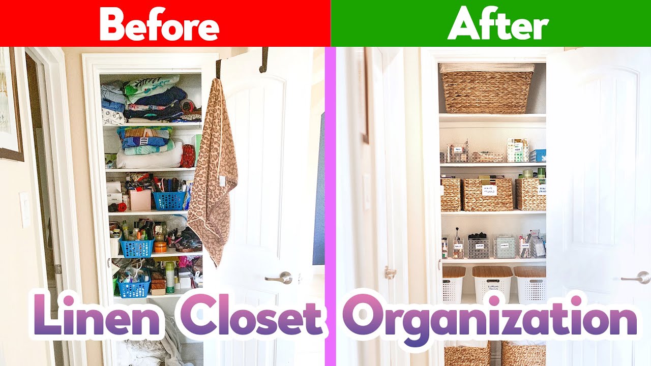 8 Linen Closet Organization Tips + Makeover Ideas