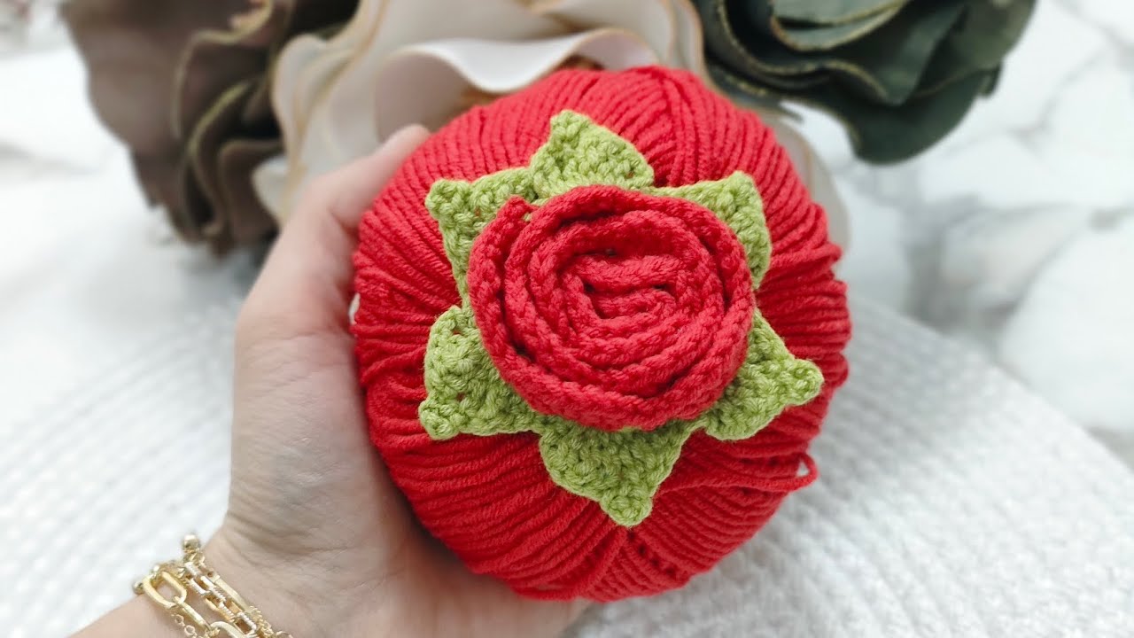 5 DAKİKA DA ÖRGÜ GÜL YAPIMI 🌹🌹ABONE OLMAYI UNUTMAYIN LÜTFEN 💐 #red #rose #rosé 