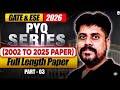 GATE 2026 &amp; ESE PYQs 🔥 | Full Length Paper | Part 3 | Manoj Chauhan Sir
