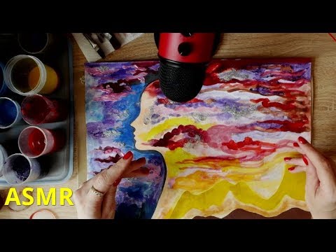 АСМР Женщина Вселенная 💗 Энергия Цвета ✨ Абстракция Гуашью🖌️ Расслабляющие звуки красок и кисточек