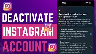 How To Deactivate Your Instagram Account - Temporarily Hide Account