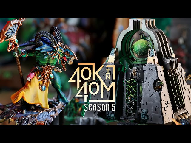 Necrons vs Thousand Sons - 40k in 40m - Egyptian Space Gods vs Egyptian Space Wizards! class=