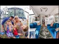 Family lives in luxury bus conversion & travels full time