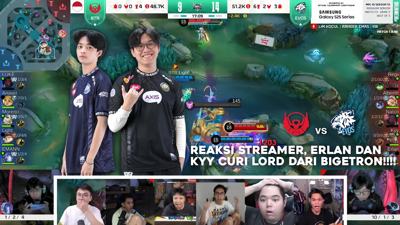 REAKSI PARA STREAMER, ERLAN DAN KYY BERHASIL MENCURI LORD DARI BIGETRON ...