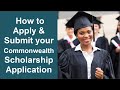 How to Apply for Commonwealth Scholarship for Masters & PhD