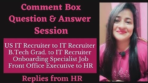 Q & A Session | US IT Recruiter | IT Recruiter | Onboarding #questionanswer #hr #readytogetupdate