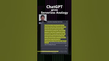 ChatGPT gives Serverless Analogy