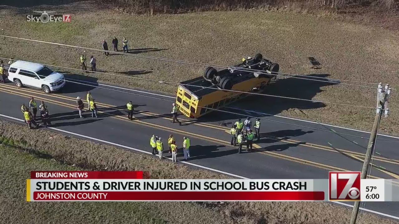 Driver, students injured in Johnston County bus wreck - YouTube