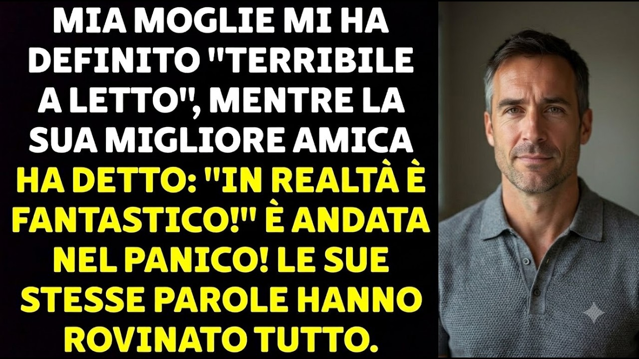 Ero in cucina a prendere il ghiaccio quando ho sentito la voce di mia moglie dal soggiorno. "È come stare con un adolescente che ha imparato tutto da film sbagliati", diceva ridendo. Le sue amiche...