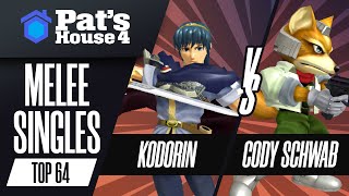 KoDoRiN vs. Cody Schwab - Pat's House 4 - Melee Singles - Winners Quarters