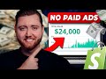 24000 in 24 hours on shopify with no paid ads