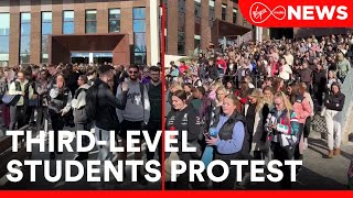 Thousands of third-level students protest lack of student accommodation and high cost of education