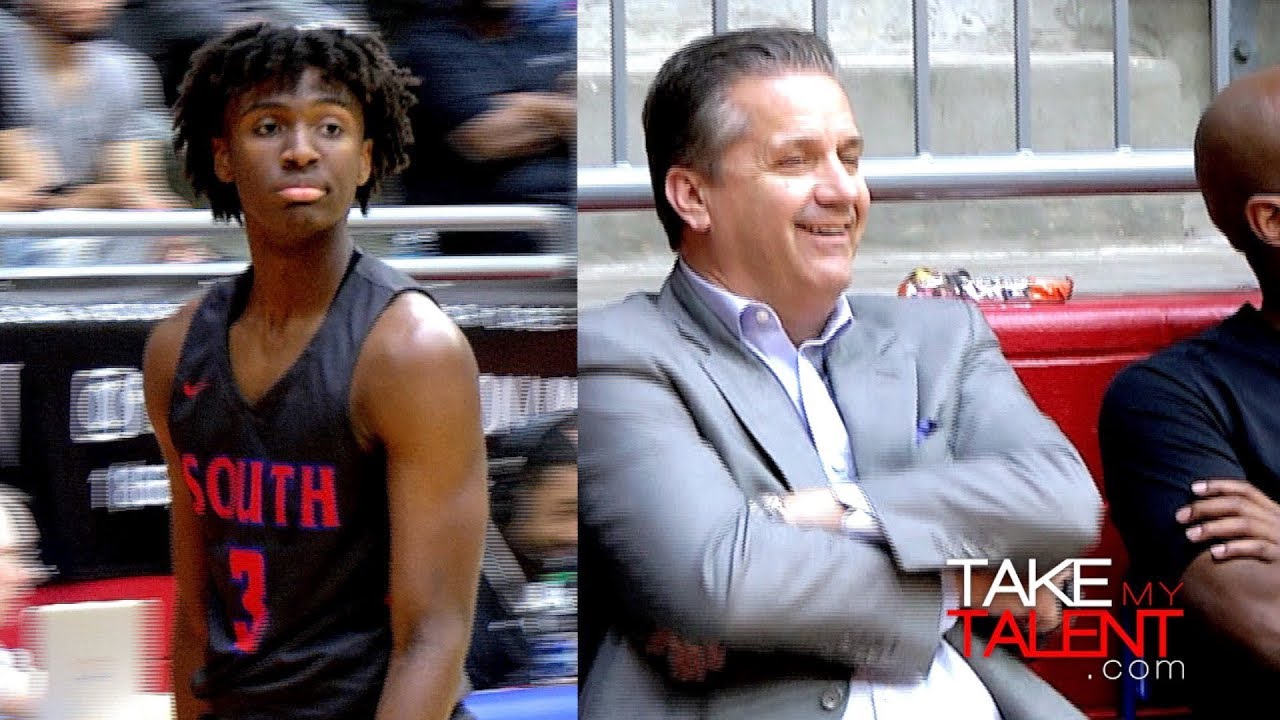 Tyrese Maxey Casual Buzzer Beater with Coach Cal Courtside!