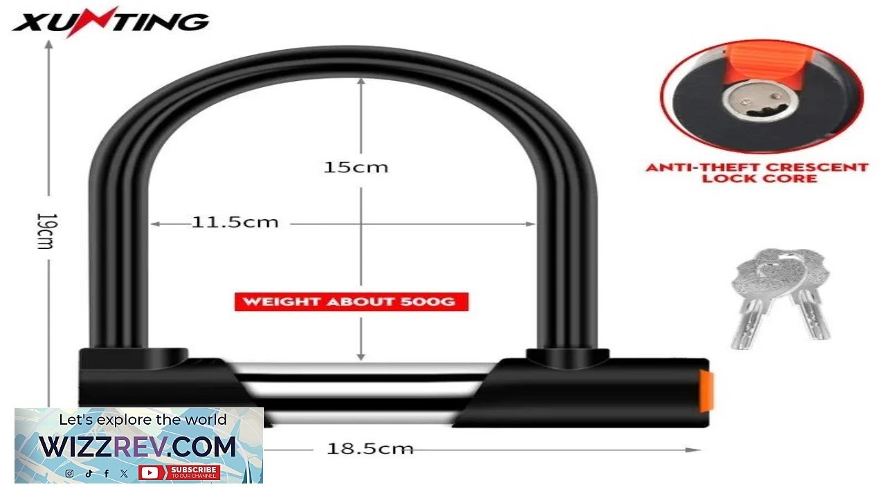 Xunting Bicycle U Lock MTB Road Bike Wheel Lock Anti Theft Safety Motorcycle Review