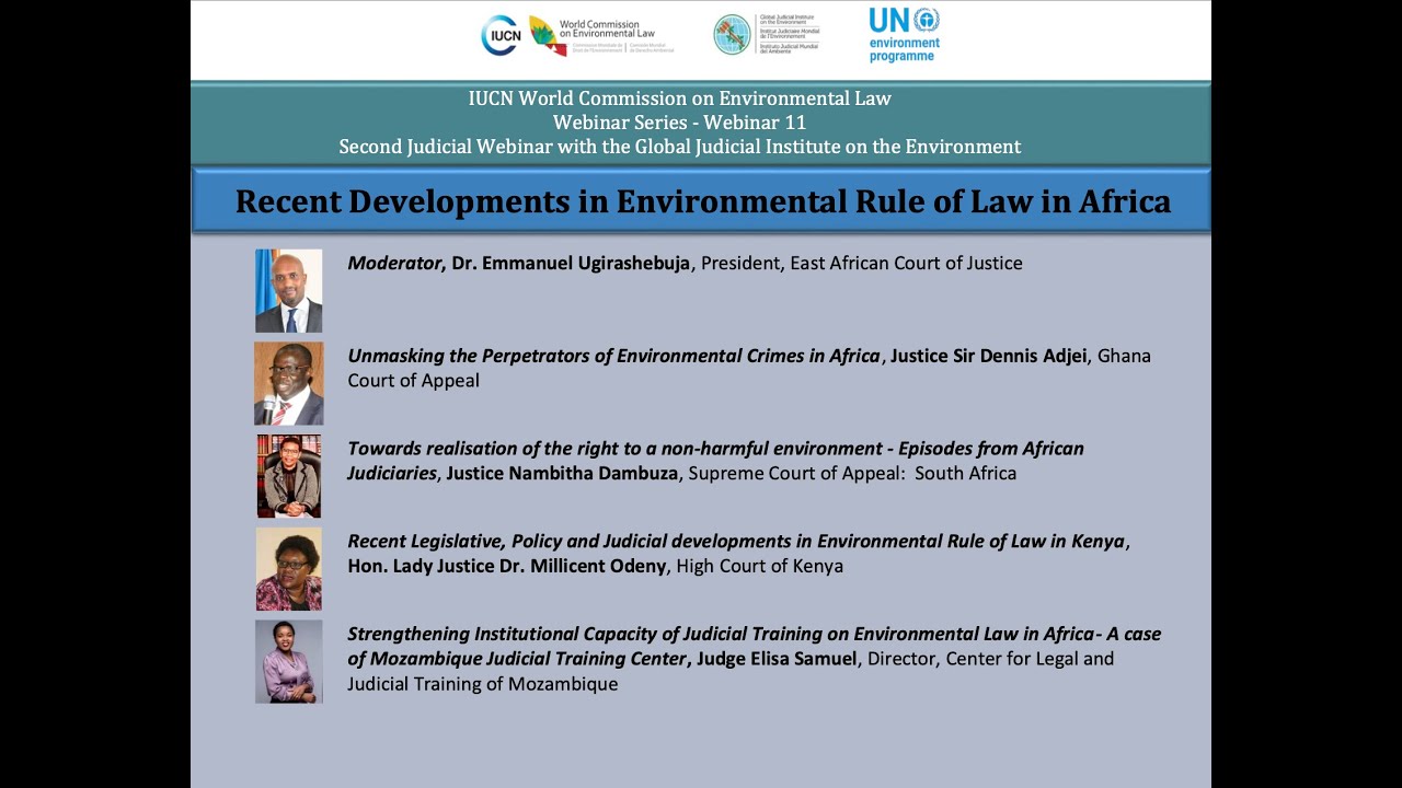 WCEL Webinar 11: Recent Developments in Environmental Rule of Law in ...