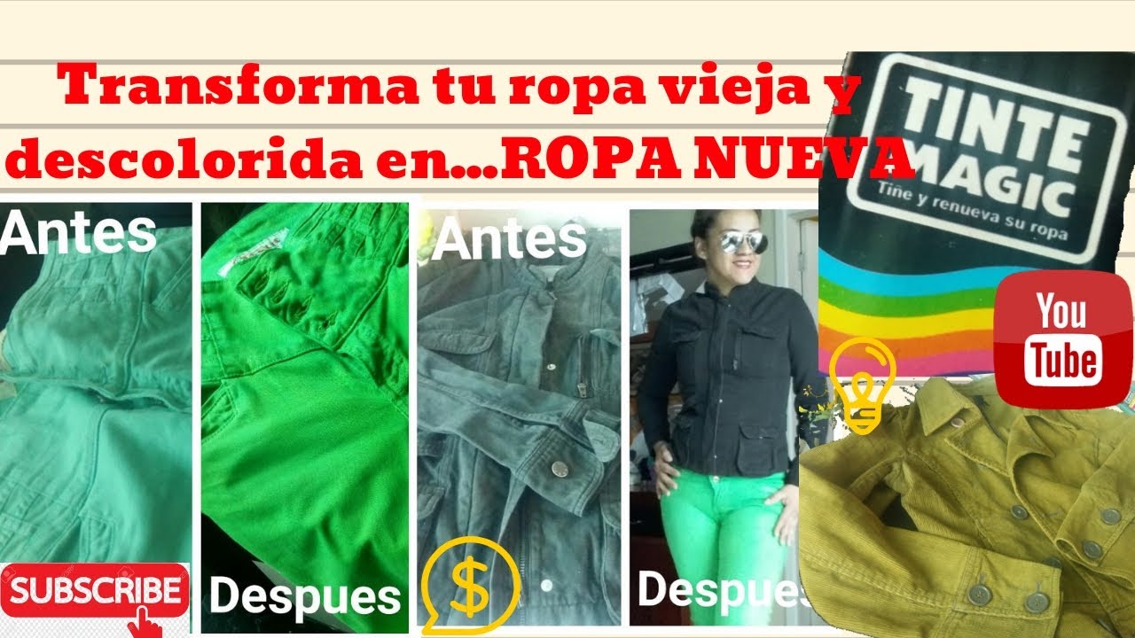 COMO CONVERTIR ROPA VIEJA Y DESCOLORIDA EN ROPA NUEVA👚👕👖👗.PASO A  PASO.👌TINTE MÁGICO. 